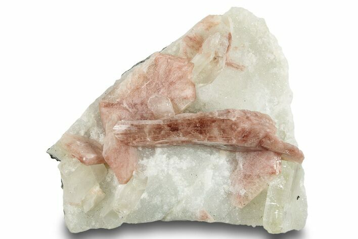 Lustrous Apophyllite with Peach Stilbite - India #253396